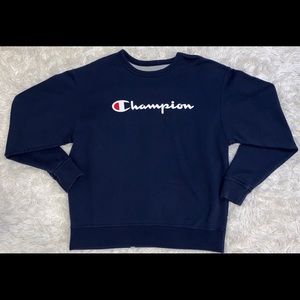 Champion Unisex Powerblend Crew Script Logo